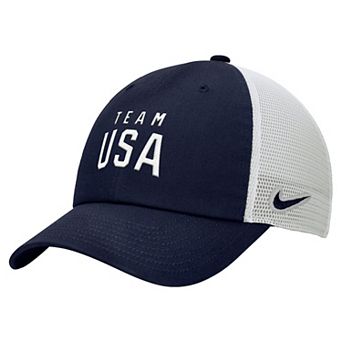 Men's Nike Navy Team USA Club Trucker Adjustable Hat