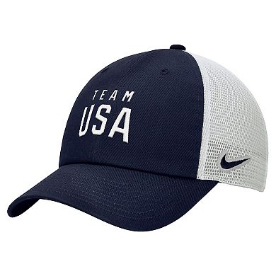 Men's Nike Navy Team USA Club Trucker Adjustable Hat