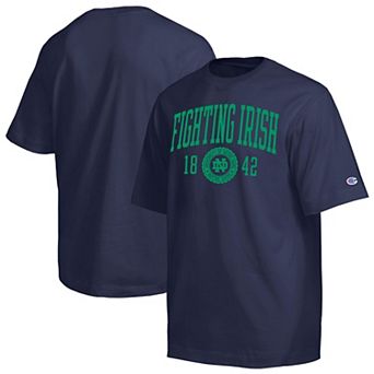 Men's Champion Navy Notre Dame Fighting Irish Established Tradition Heavyweight T-Shirt