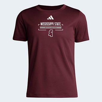Youth adidas Red Mississippi State Bulldogs AEOROREADY Pre-Game T-Shirt
