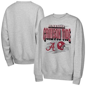 Youth Outerstuff Heather Gray Alabama Crimson Tide Wild Card Fleece Sweatshirt