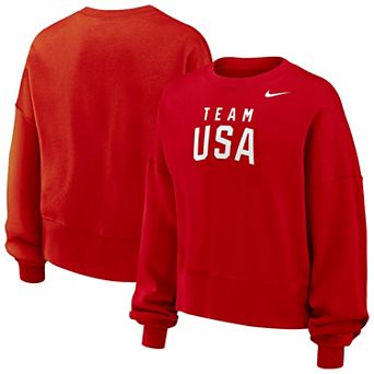 Women's Nike Red Team USA Oversized Phoenix Fleece Sweatshirt