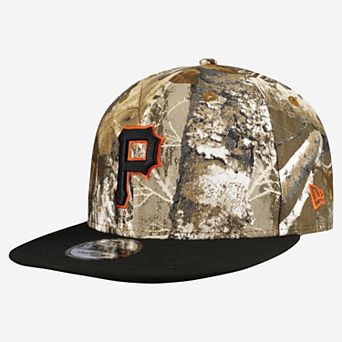 Men's New Era Camo Pittsburgh Pirates Realtree Orange Pop 9FIFTY Snapback Hat