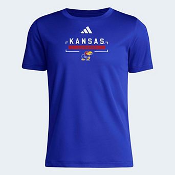Youth adidas Royal Kansas Jayhawks AEOROREADY Pre-Game T-Shirt