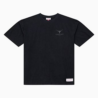 Men's Mitchell & Ness Black Texas Longhorns Monochrome Icon T-Shirt