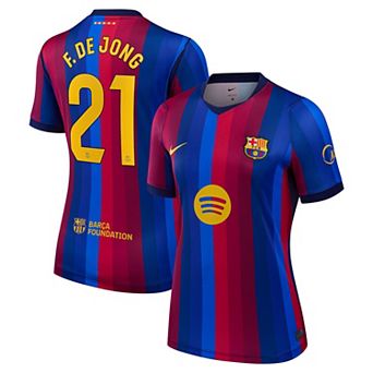 Women's Nike Frenkie de Jong Red Barcelona 2026/27 Home Stadium Replica Jersey