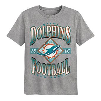 Preschool Outerstuff Dark Heather Gray Miami Dolphins Of Days Past T-Shirt