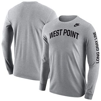 Men's Nike Gray Army Black Knights 2026 West Point Classic Collection Long Sleeve T-Shirt