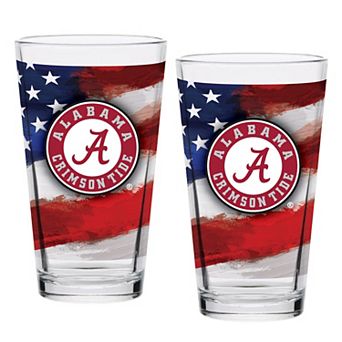 Alabama Crimson Tide Two-Pack 16oz. Americana Pint Glass Set