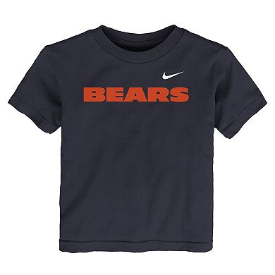 Toddler Nike Navy Chicago Bears Wordmark T-Shirt
