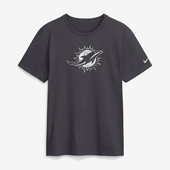 Men's Nike Anthracite Miami Dolphins Fractal Logo T-Shirt