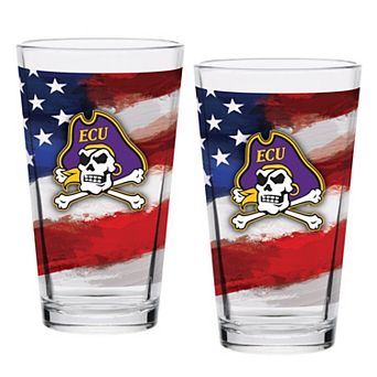 ECU Pirates Two-Pack 16oz. Americana Pint Glass Set