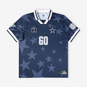 Men's Fanatics Navy Dallas Cowboys Football x Football Collared Fan Top