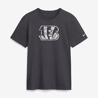 Men's Nike Anthracite Cincinnati Bengals Fractal Logo T-Shirt