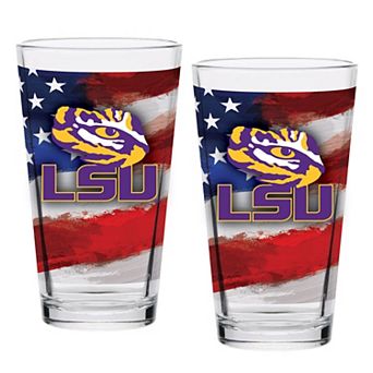 LSU Tigers Two-Pack 16oz. Americana Pint Glass Set
