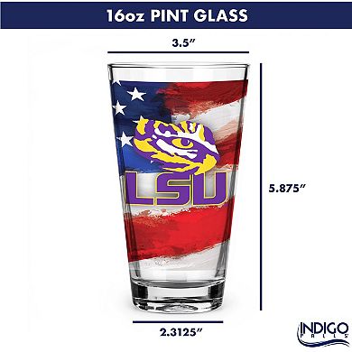 LSU Tigers Two-Pack 16oz. Americana Pint Glass Set