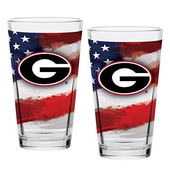 Georgia Bulldogs Two-Pack 16oz. Americana Pint Glass Set