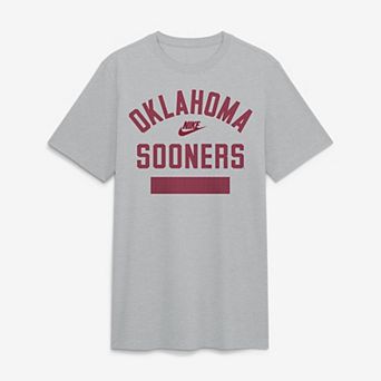 Men's Nike Heather Gray Oklahoma Sooners Arch Wordmark Legacy Tri-Blend T-Shirt