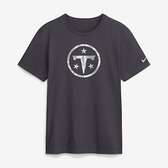 Men's Nike Anthracite Tennessee Titans Fractal Logo T-Shirt