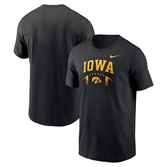 Men's Nike Black Iowa Hawkeyes Primetime Football Icon T-Shirt