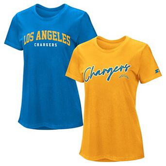Women's Starter Powder Blue/Gold Los Angeles Chargers T-Shirt Combo Pack