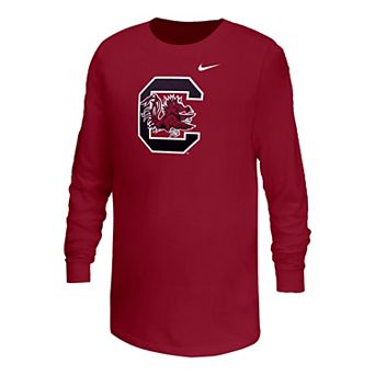 Youth Nike Garnet South Carolina Gamecocks Primary Logo Long Sleeve T-Shirt
