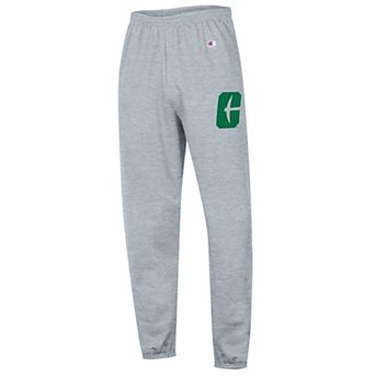 Men's Champion Heather Gray Charlotte 49ers Powerblend Fleece Team Sweatpants