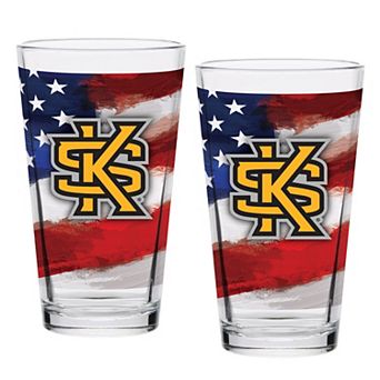 Kennesaw State Owls Two-Pack 16oz. Americana Pint Glass Set