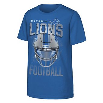 Youth Outerstuff Blue Detroit Lions Full Gear T-Shirt