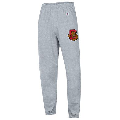 Men's Champion Heather Gray Cornell Big Red Powerblend Fleece Team Sweatpants