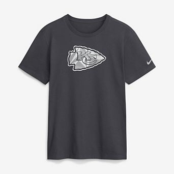 Men's Nike Anthracite Kansas City Chiefs Fractal Logo T-Shirt