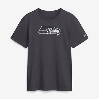 Men's Nike Anthracite Seattle Seahawks Fractal Logo T-Shirt