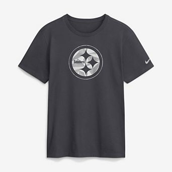 Men's Nike Anthracite Pittsburgh Steelers Fractal Logo T-Shirt