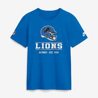 Men's Nike Blue Detroit Lions Tall Sideline Final Sprint Dri-FIT T-Shirt