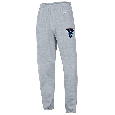 Men's Champion Heather Gray Howard Bison Powerblend Fleece Team Sweatpants