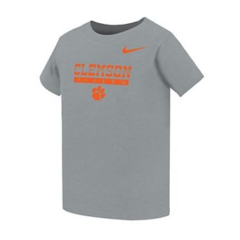 Toddler Nike Gray Clemson Tigers Dri-FIT Name Bar Legend T-Shirt