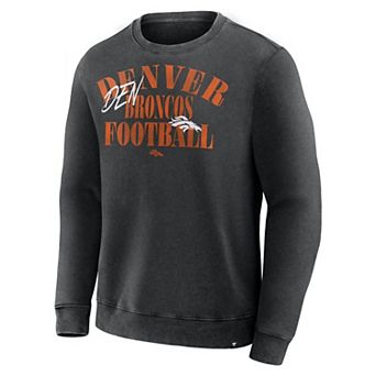 Men's Fanatics Black Denver Broncos Big & Tall Relaxed Halftime Lead Washed Sweatshirt