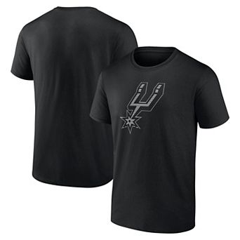 Men's Fanatics Black San Antonio Spurs Cotton T-Shirt