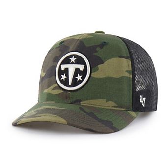 Men's '47 Camo Tennessee Titans Trucker Adjustable Hat