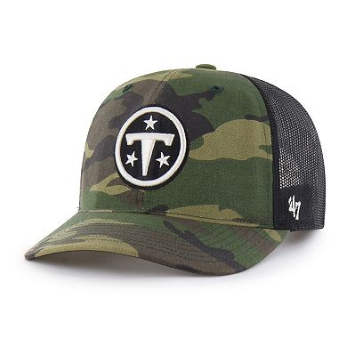 Men's '47 Camo Tennessee Titans Trucker Adjustable Hat