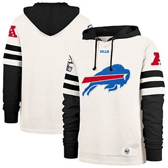 Men's '47 Cream Buffalo Bills Split Zone Cornerback Duo Lacer Hoodie
