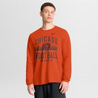 Men's Nike Orange Chicago Bears Always Prepared Essential Cotton Long Sleeve T-Shirt