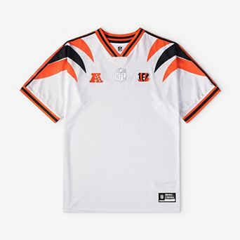 Youth Fanatics White Cincinnati Bengals Football x Football V-Neck Fan Top