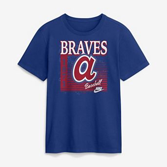 Men's Nike Royal Atlanta Braves Cooperstown Logo T-Shirt