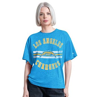 Women's Starter Powder Blue Los Angeles Chargers Jump Shot Boyfriend Tri-Blend T-Shirt