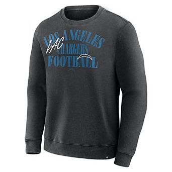 Men's Fanatics Black Los Angeles Chargers Big & Tall Relaxed Halftime Lead Washed Sweatshirt
