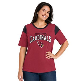 Women's Starter Cardinal Arizona Cardinals Plus Size Linebacker Slub T-Shirt