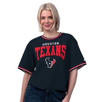 Women's Starter Navy Houston Texans Ace Cropped T-Shirt