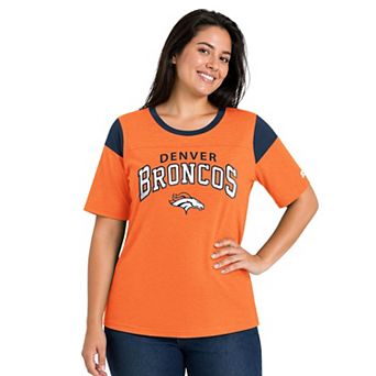 Women's Starter Orange Denver Broncos Plus Size Linebacker Slub T-Shirt