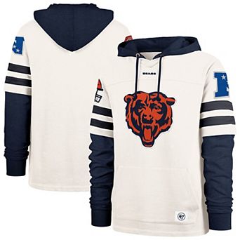 Men's '47 Cream Chicago Bears Split Zone Cornerback Duo Lacer Hoodie